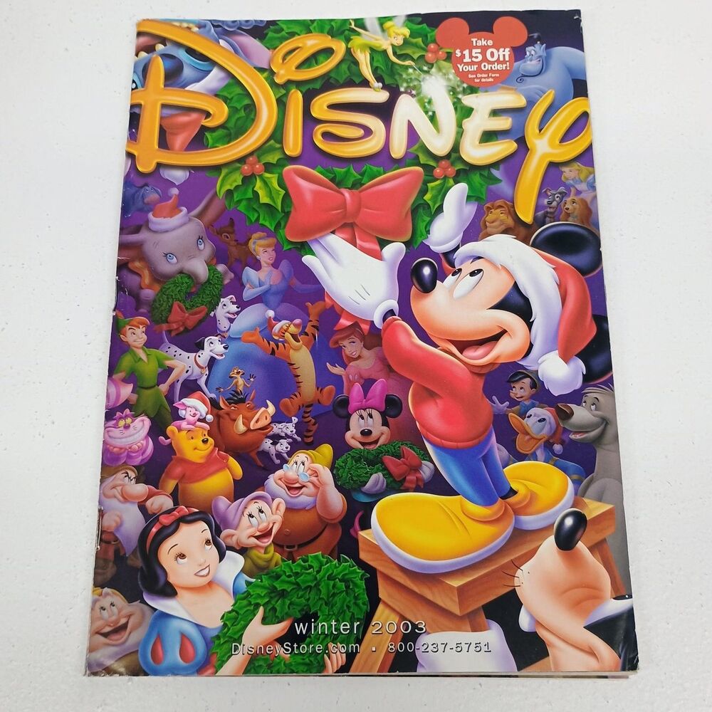 Disney Catalog Winter 2003 Christmas Holiday Characters Collectible Store